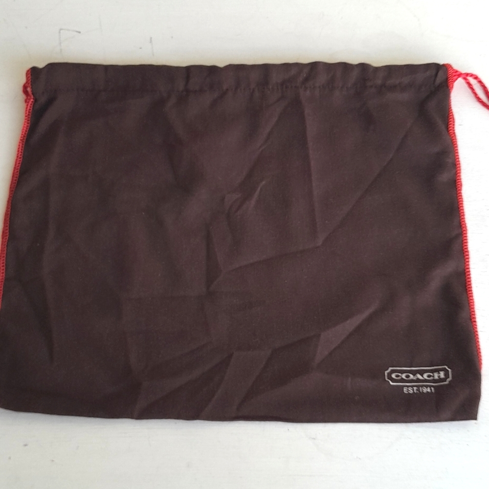 Coach drawstring dust bag 13.5x11